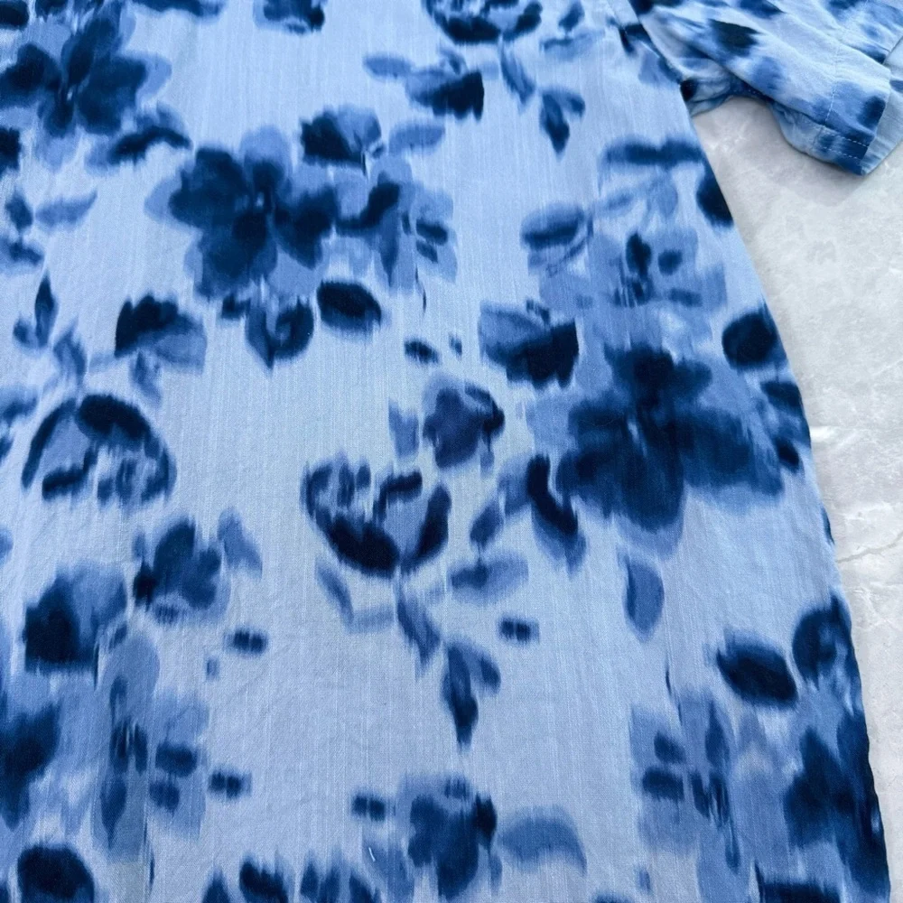 Men’s Old Navy Camp Button Down Floral Short Sleeve Pocket Shirt Large - Picture 12 of 16